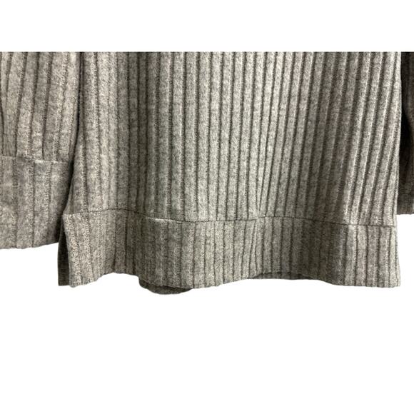 CiCi Bird Tan Brown Neutral Crew Neck Ribbed Sweater Top Women's Size Large NWT - Picture 2 of 8